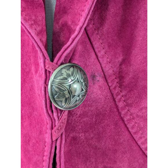 Women's Pink Leather Jacket - Picture 13 of 14